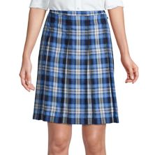 Women's Lands' End School Uniform Plaid Box Pleat Skirt Lands' End