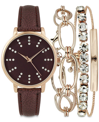 Подарочный набор женских часов с коричневым ремешком, 38 мм, созданный для Macy's I.N.C. International Concepts