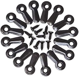 Honbay 100 Sets of Black Metal Picture Frame Turn Button and Screws for Custom Built Frames or Frame Repairs Honbay