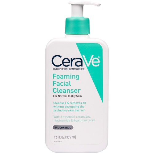 CeraVe Очищающая пенка для лица для нормальной и жирной кожи -- 12 жидких унций CeraVe