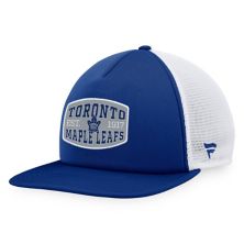 Men's Fanatics Branded Blue/White Toronto Maple Leafs Foam Front Patch Trucker Snapback Hat Fanatics