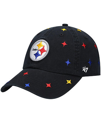 Женская кепка '47 Pittsburgh Steelers Multi Confetti Clean Up регулируемая черная черная '47 Brand