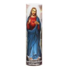Беспламенная светодиодная молитвенная свеча Иисуса из коллекции Saints 8,2 x 2,2 дюйма The Saints Gift Collection
