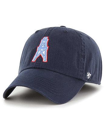 Мужская темно-синяя потертая кепка Houston Oilers Gridiron Classics Franchise Legacy приталенная шляпа '47 Brand