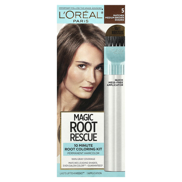 Краска для волос Magic Root Rescue, 10 минут, оттенок 5 Средне-коричневый, 1 применение L'oreal