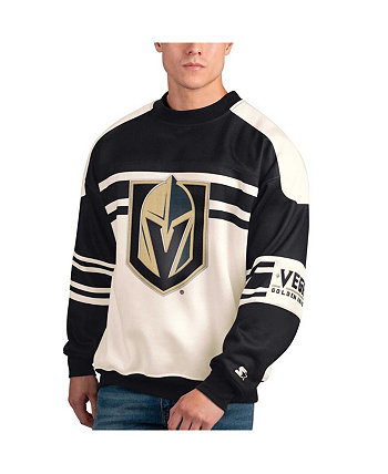 Мужской белый флисовый пуловер с круглым вырезом Vegas Golden Knights Defense Starter