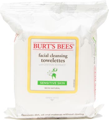Очищающие салфетки для чувствительной кожи лица с экстрактом хлопка BURT'S BEES