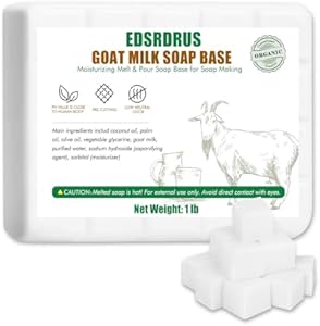 Scent Soap Base DIY Handmade Soap with Goat Milk/Honey/Peach/Cologne/Shea Butter/Aloe Vera/Oatmeal Milk & Coconut Oil, Moisturizing Melt and Pour Soap Base for Soap Making EDSRDRUS