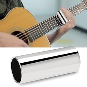 2pcs Guitar Slide Glass Slide and Stainless Steel Slide Set String Instrument Accessory for Guitar Bass 6CM Alomejor