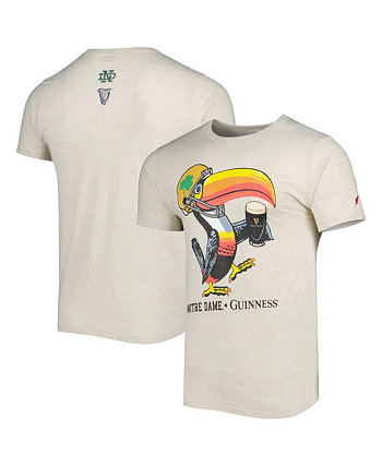 Мужская кремовая футболка Notre Dame Fighting Irish Guinness Victory Falls Tri-Blend League Collegiate Wear