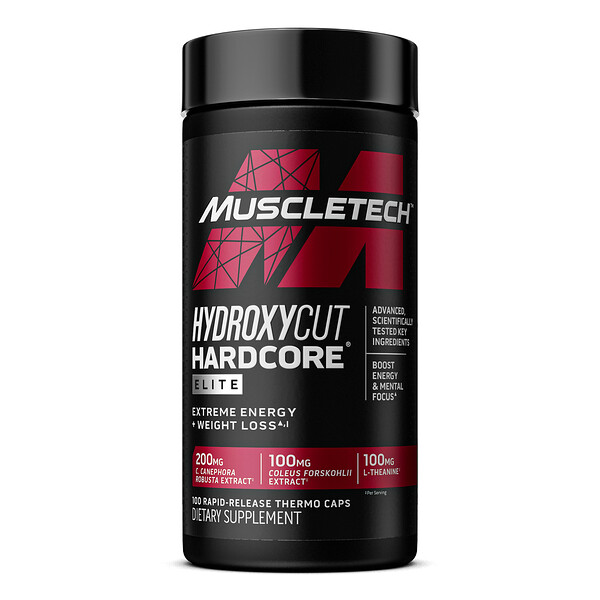 Hydroxycut Hardcore Elite - 100 термогенных капсул - Muscletech Muscletech