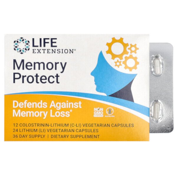 Memory Protect, Поддержка памяти - 36 вегетарианских капсул - Life Extension Life Extension
