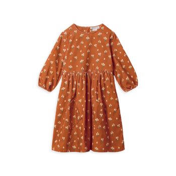 Маленькая девочка &amp;amp; Вельветовое платье с цветочным принтом для девочки Stella McCartney Kids