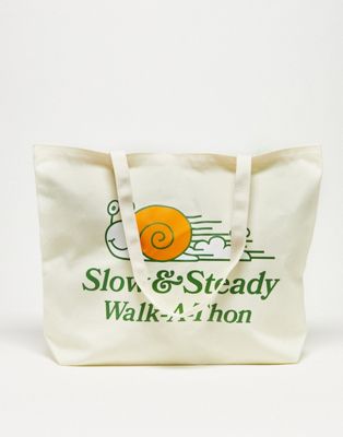 Белая сумка-тоут Coney Island Picnic с цветочным принтом CONEY ISLAND PICNIC