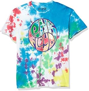 Liquid Blue Unisex-Adult Standard Pink Floyd Liquid Light Show Tie Dye T-Shirt Liquid Blue