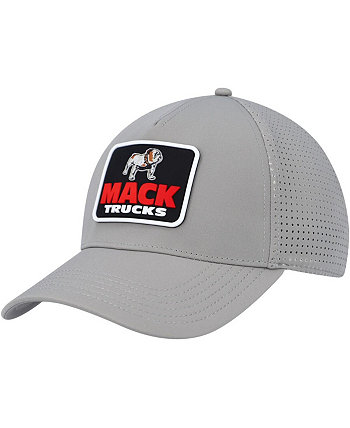 Мужская серая кепка Mack Trucks Super Tech Valin Trucker Snapback American Needle