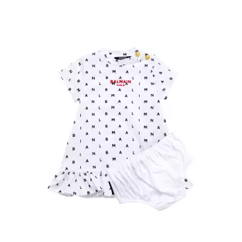 Платье-футболка с логотипом для маленьких девочек Комплект шароваров Balmain