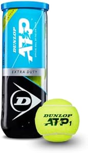 Теннисные мячи ATP Extra Duty в банке, 3 мяча, для обычных и жестких покрытий DUNLOP