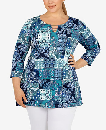 Plus Size Patchwork Sharkbite Top Ruby Rd.