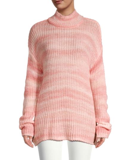 Полосатый свитер с воротником под горло Calvin Klein