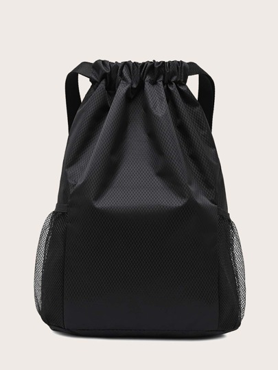 Минималистичный сетчатый рюкзак с карманом на кулиске SHEIN