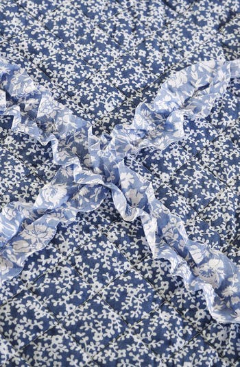 Комплект стеганого одеяла Ditsy Dance Blue Twin из 2 предметов Laura Ashley
