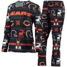 Women's FOCO Navy Chicago Bears Ugly Pajamas Set Unbranded