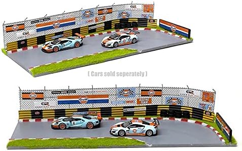 American Diorama Race Track Gulf Oil Diorama with Decals for 1/64 Scale Models 76533 American Diorama