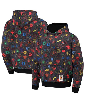 Мужской флисовый пуловер с капюшоном NBA x Black All Teams Fusion Staple
