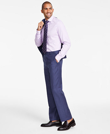 Мужские однотонные шерстяные эластичные брюки классического кроя Michael Kors