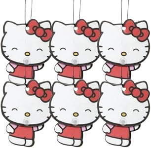 Ароматизатор для автомобиля Hello Kitty, набор из 6 штук - устранение запахов, милый подвесной ароматизатор Plasticolor