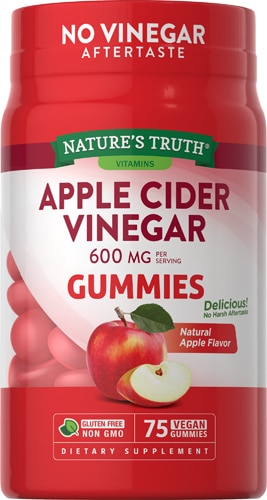 Nature's Truth Жевательные конфеты с яблочным уксусом Натуральное яблоко — 600 мг — 75 Веганские жевательные конфеты Nature's Truth