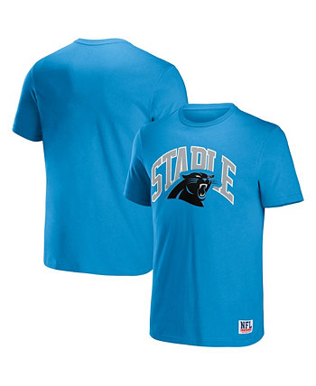 Men's NFL X Staple Blue Carolina Panthers Lockup Logo Short Sleeve T-shirt NFL Properties