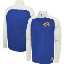 Мужская куртка New Era Royal Los Angeles Rams Joint Authentic O-Line с молнией до половины реглан New Era