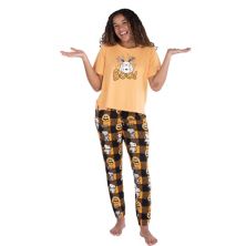 Женский Nite Nite by Munki Munki Snoopy Хэллоуин, пижамный топ с короткими рукавами и окантованный низ, пижамные штаны, комплект для сна Nite Nite by Munki Munki