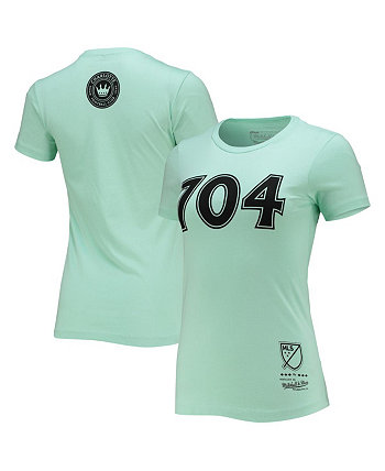 Women's Mint Charlotte FC Area Code T-shirt Mitchell & Ness