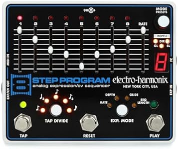 Педаль-контроллер Electro-Harmonix 8 Step Program, управление ритмическим секвенсором, 2 переключателя Electro-Harmonix