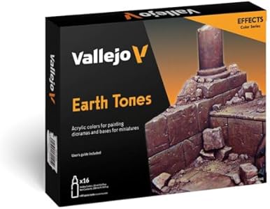 Vallejo - Model Color Effects Earth Tones Set | Modeling Acrylic Paints | 16 bottles x 18 ml (0.60 fl.oz.) Vallejo