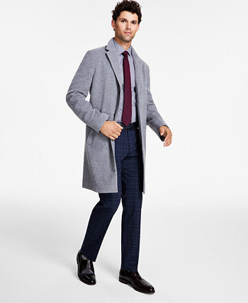 Мужское длинное пальто с отделкой из смесовой шерсти Addison Tommy Hilfiger