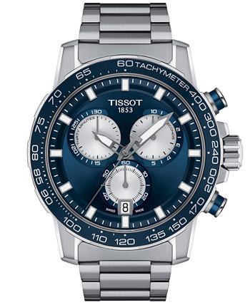 Мужские швейцарские часы с хронографом Supersport из нержавеющей стали с браслетом 46 мм Tissot