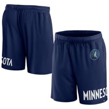 Men's Fanatics Branded Navy Minnesota Timberwolves Free Throw Mesh Shorts Fanatics
