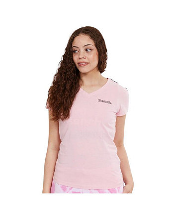 Womens Roxanna V-Neck Tee in Pink Bench