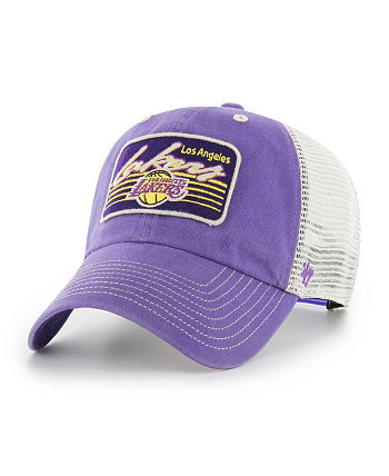 Men's Purple Los Angeles Lakers Five Point Patch Clean Up Adjustable Hat '47 Brand
