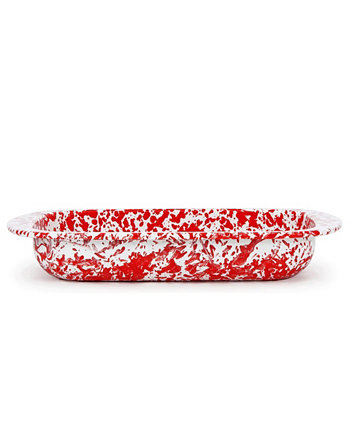 Коллекция эмалированной посуды Red Swirl Противень для выпечки емкостью 3 л Golden Rabbit