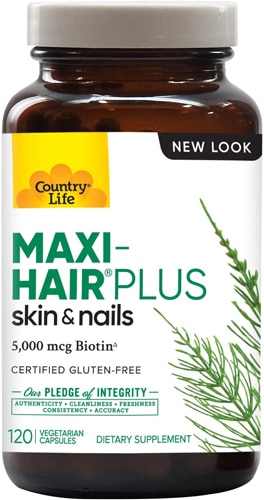 Maxi-Hair Plus -- 120 вегетарианских капсул Country Life