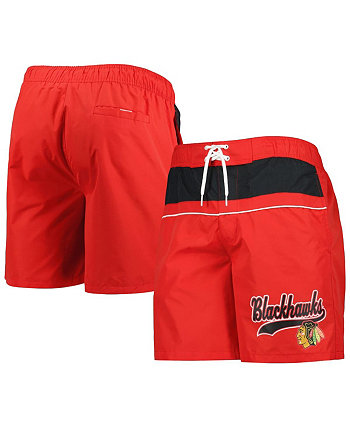 Мужские красные плавательные шорты для волейбола Chicago Blackhawks Freestyle Volley Swim Shorts Starter