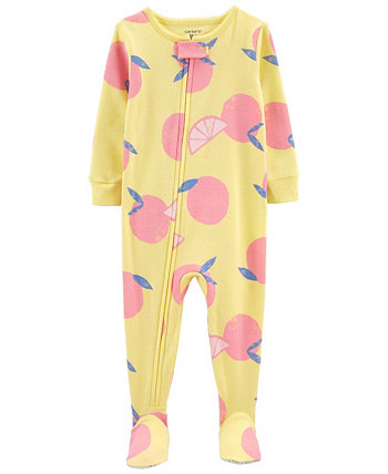 Цельная облегающая пижама Footie для маленьких девочек Carter's