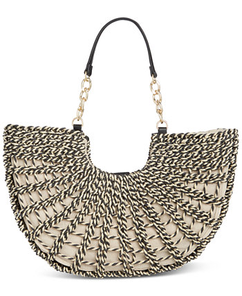 Ivah Extra-Large Woven Straw Chain Tote, Created for Macy's I.N.C. International Concepts