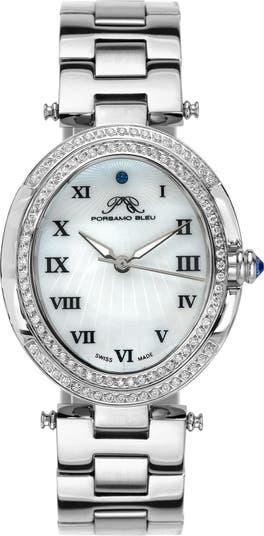 Женские часы-браслет с кристаллами Swarovski South Sea Oval, 30,75 мм Porsamo Bleu