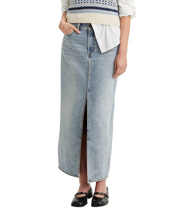 Женская хлопковая джинсовая юбка с разрезом спереди до щиколотки Levi's®